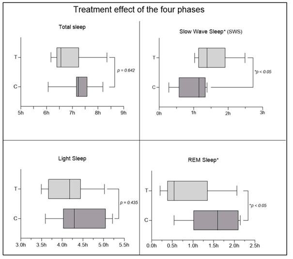 Behandlungseffekt in den vier Phasen