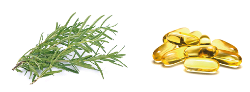 Rosmarin und Vitamin E Kapseln 